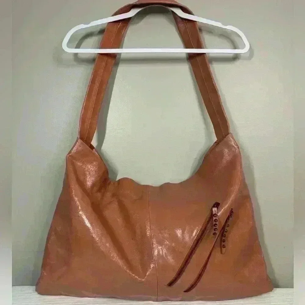 Free People patent perfect carryall bag in pink. thick strap patent leather - Picture 4 of 15